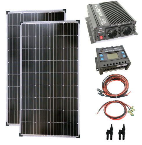 Szigetüzem napelem rendszer 2x130w napelem + 1000w inverter + 20A töltvezérl 