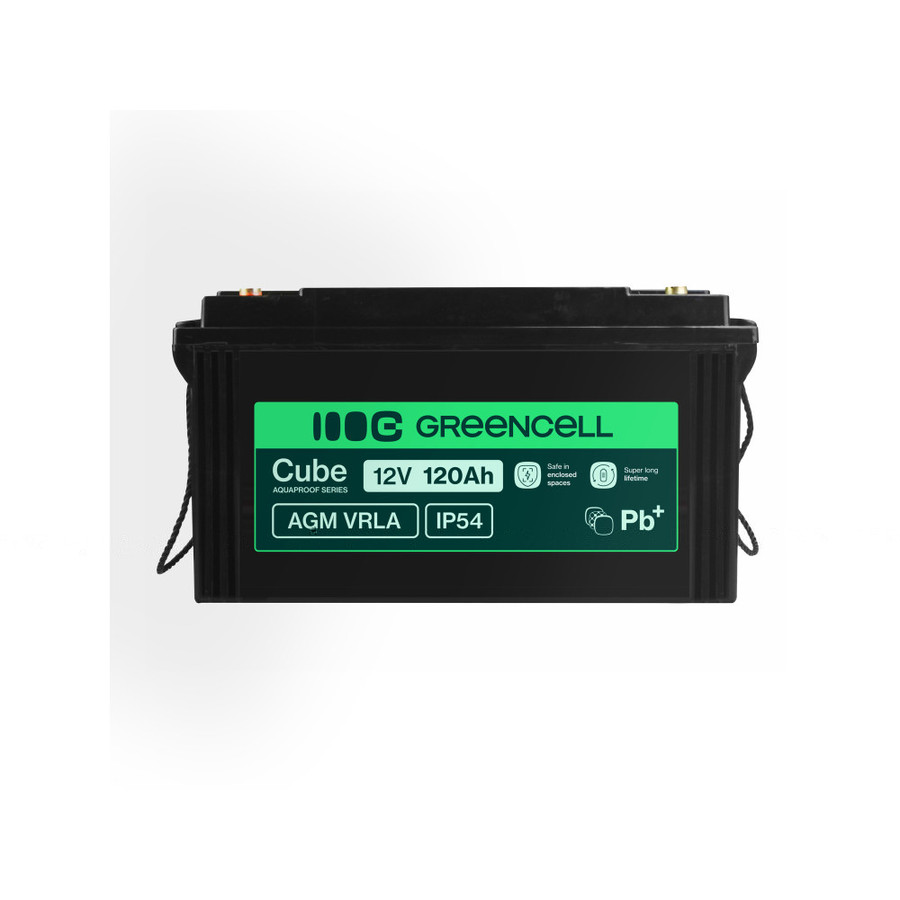 Greencell AGM VRLA 12V 120Ah akkumulátor hajókhoz, napelemekhez