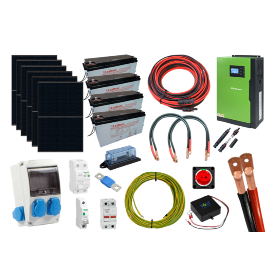 Szigetüzemű napelem rendszer komplett szett 6x455W napelem, akkumulátor 5,7kWh Szigetüzemű napelem rendszer komplett szett 6x455W napelem, akkumulátor 5,7kWh