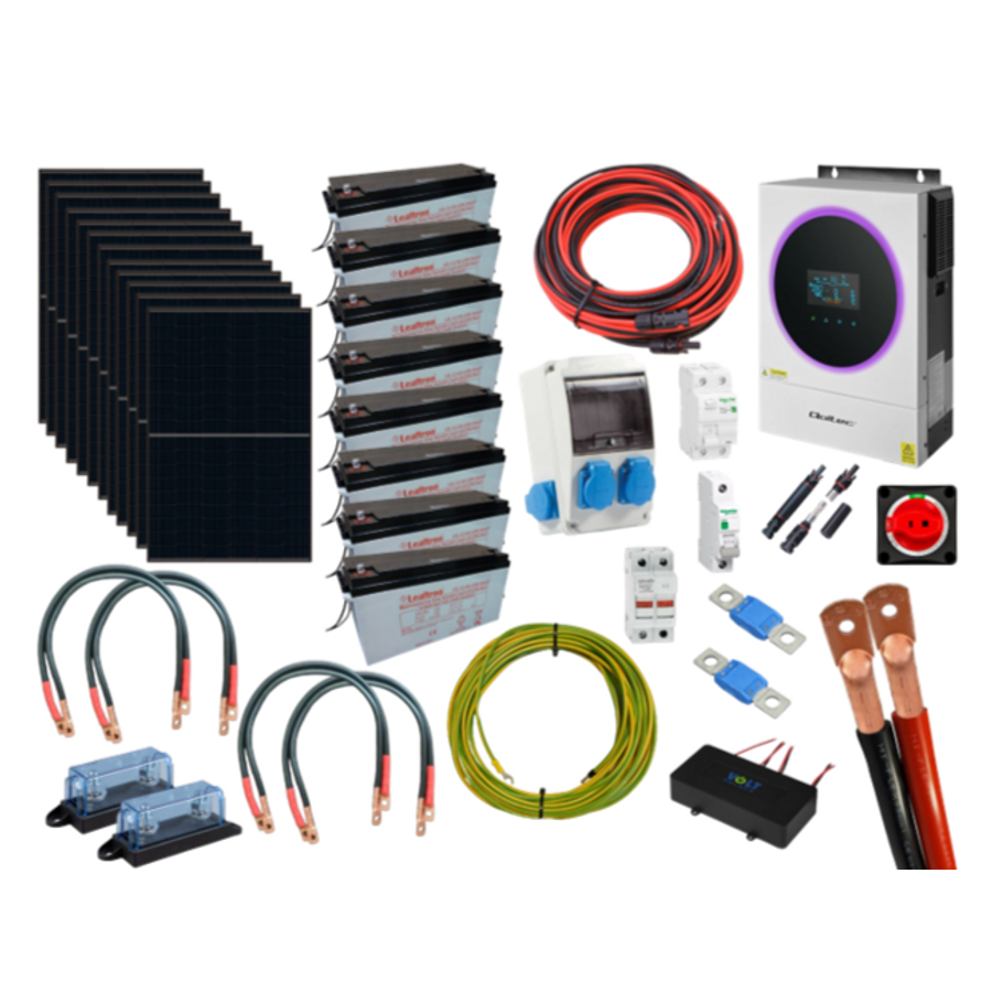 Szigetüzemű napelem rendszer komplett szett 12x455W napelem panel Szigetüzemű napelem rendszer komplett szett 12x455W napelem panel