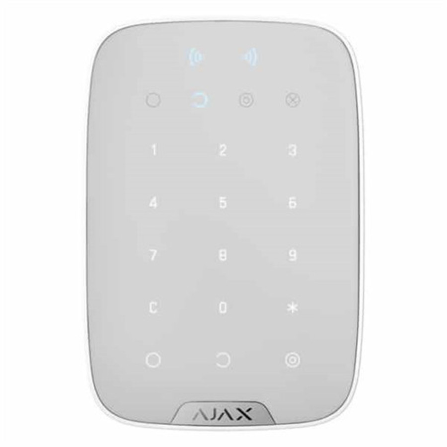AJAX Keypad Plus - Vezeték nélküli érintés vezérelt kezelő panel, RFID olvasóval - Fehér AJAX Keypad Plus - Vezeték nélküli érintés vezérelt kezelő panel, RFID olvasóval - Fehér